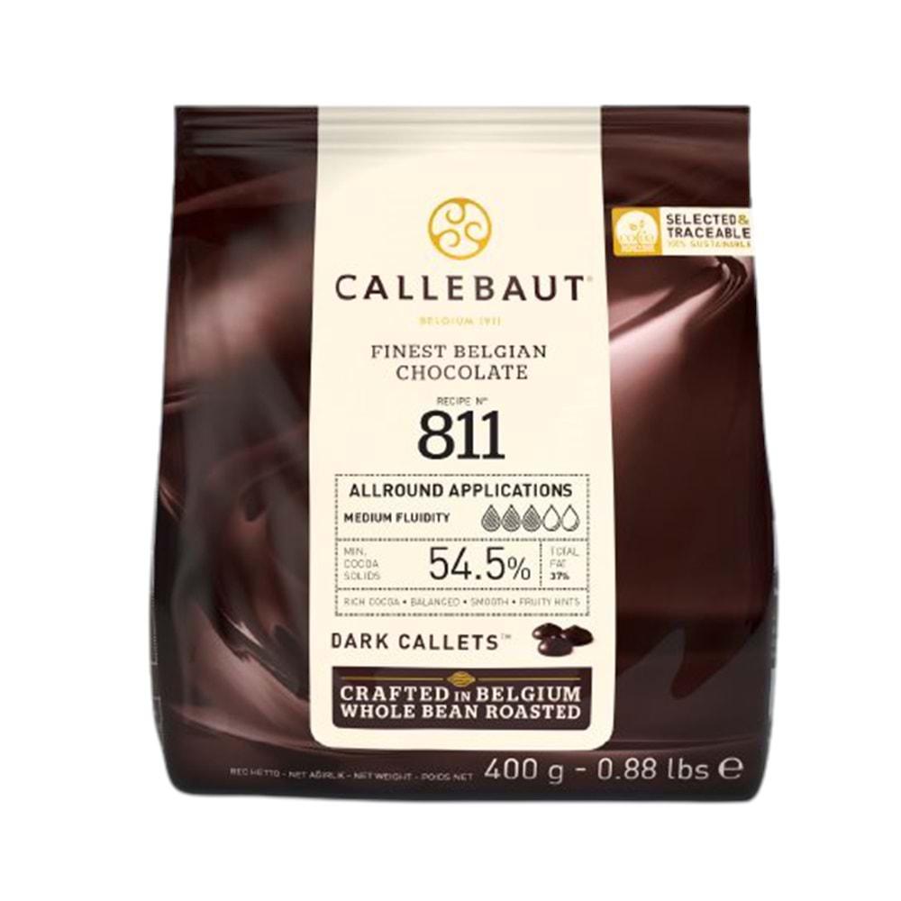 CALLEBAUT ÇİKOLATA DROP BİTTER %54,5 400 GR /811-RT-D94