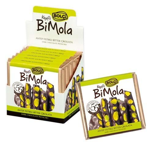 BOLÇİ ÇİKOLATA (B627) Bİ MOLA BİTTER A.FISTIKLI TABLET ÇİKOLATA 70 GR 6 LI