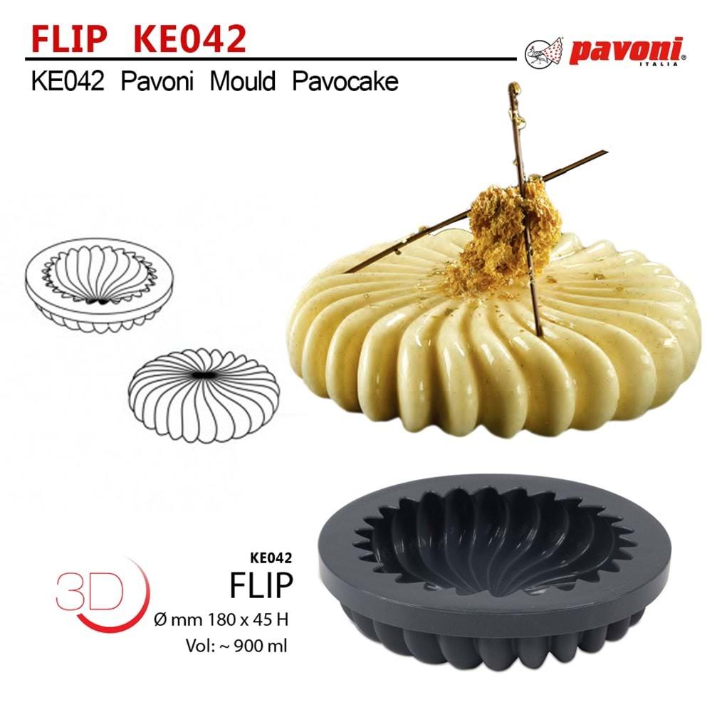 PAVONİ KE042S 3D FLIP SİLİKON KALIP 180 X H 45 MM