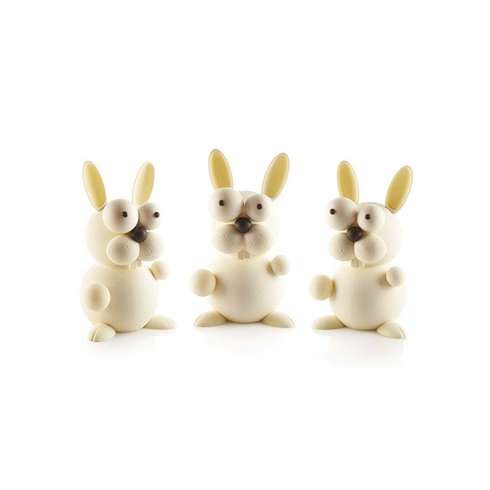 70.102.99.0065 SİLİKOMART KIT BUNNY - SET 5 THERMOFORMED FOR CHOCOLATE ÇİKOLATA KALIBI